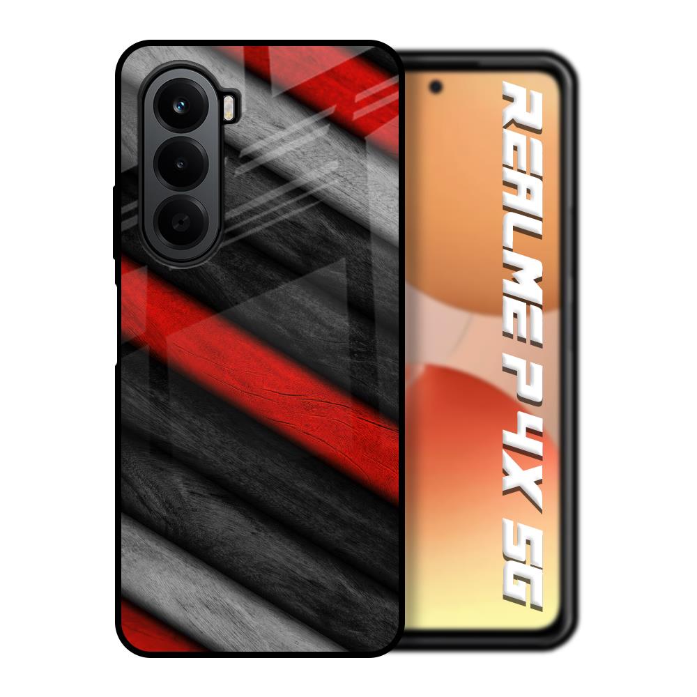 Soft Wooden Texture Realme P4x 5G Glass Back Cover Online