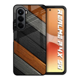 Tri Color Wood Realme P4x 5G Glass Back Cover Online