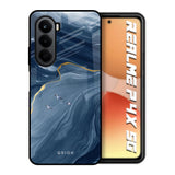 Deep Ocean Marble Realme P4x 5G Glass Back Cover Online