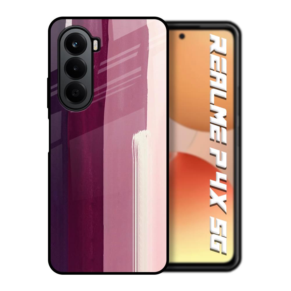 Brush Stroke Art Realme P4x 5G Glass Back Cover Online