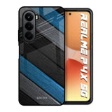 Multicolor Wooden Effect Realme P4x 5G Glass Back Cover Online