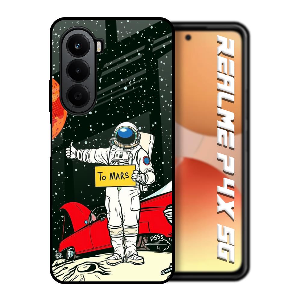Astronaut on Mars Realme P4x 5G Glass Back Cover Online