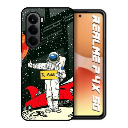 Astronaut on Mars Realme P4x 5G Glass Back Cover Online