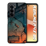 Geographical Map Realme P4x 5G Glass Back Cover Online