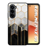 Tricolor Pattern Realme P4x 5G Glass Back Cover Online