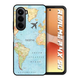 Fly Around The World Realme P4x 5G Glass Back Cover Online