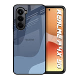 Navy Blue Ombre Realme P4x 5G Glass Back Cover Online