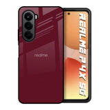 Classic Burgundy Realme P4x 5G Glass Back Cover Online