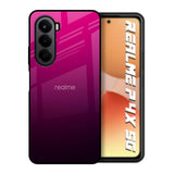 Purple Ombre Pattern Realme P4x 5G Glass Back Cover Online
