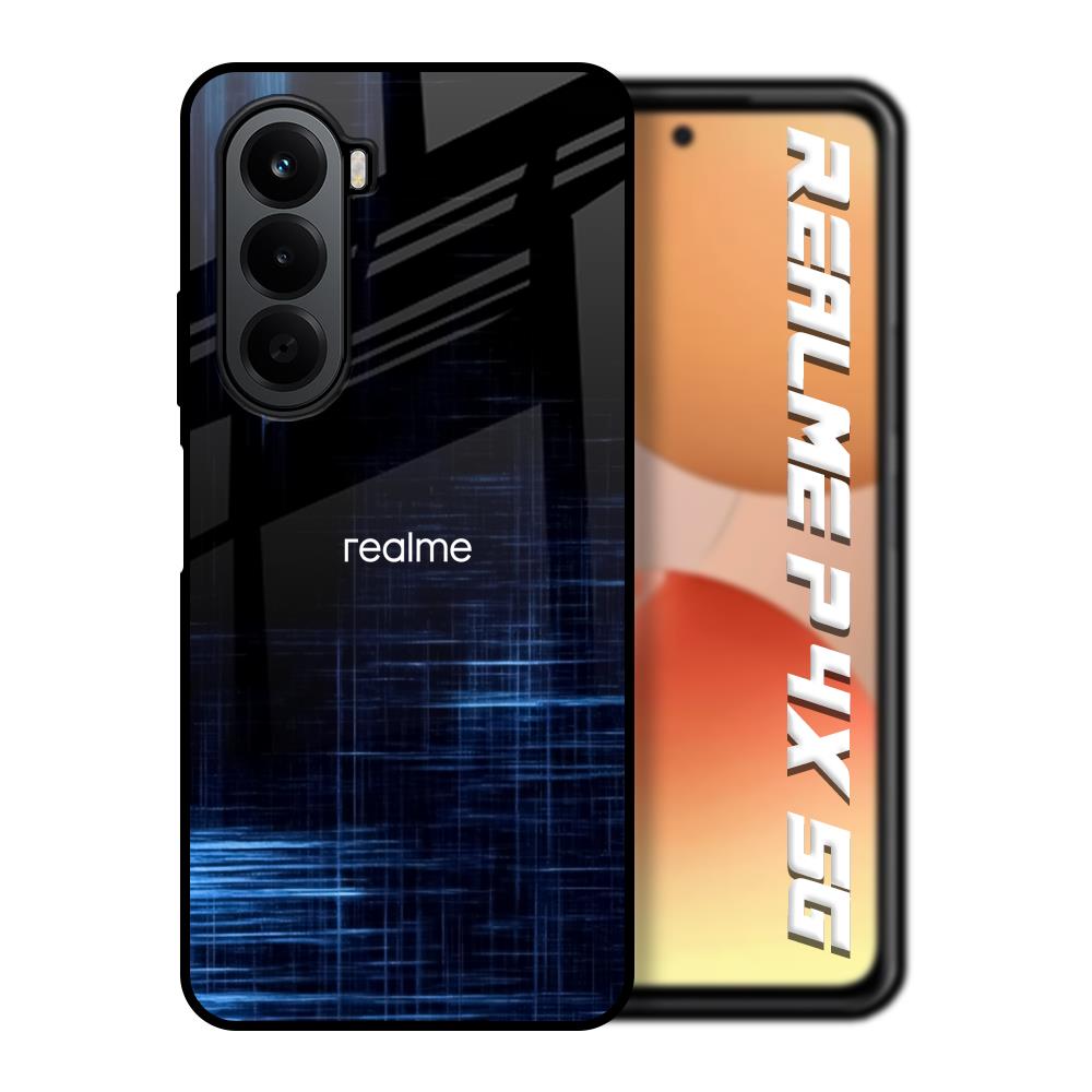 Blue Scratch Realme P4x 5G Glass Back Cover Online