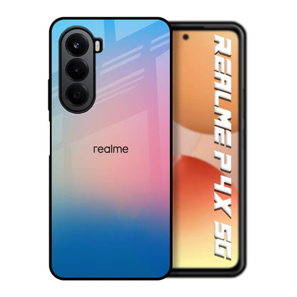 Blue & Pink Ombre Realme P4x 5G Glass Back Cover Online