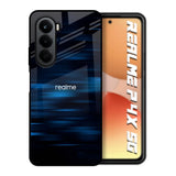 Blue Rough Abstract Realme P4x 5G Glass Back Cover Online