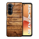 Wooden Planks Realme P4x 5G Glass Back Cover Online