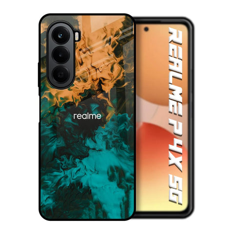 Watercolor Wave Realme P4x 5G Glass Back Cover Online