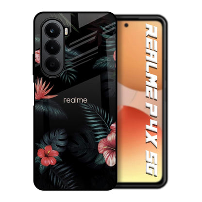 Tropical Art Flower Realme P4x 5G Glass Back Cover Online