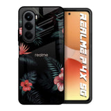 Tropical Art Flower Realme P4x 5G Glass Back Cover Online