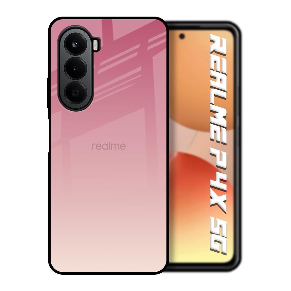 Blooming Pink Realme P4x 5G Glass Back Cover Online