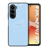 Pastel Sky Blue Realme P4x 5G Glass Back Cover Online