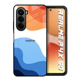 Wavy Color Pattern Realme P4x 5G Glass Back Cover Online