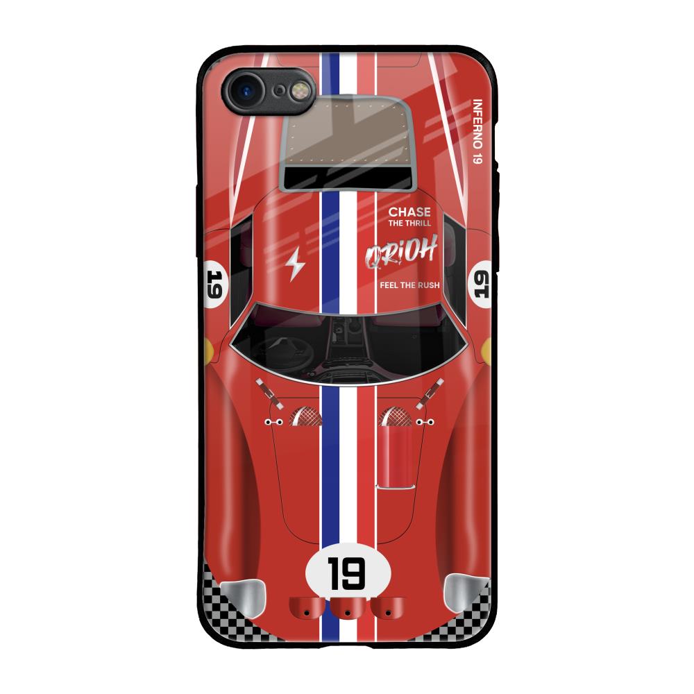 Racing Vintage iPhone 8 Glass Back Cover Online