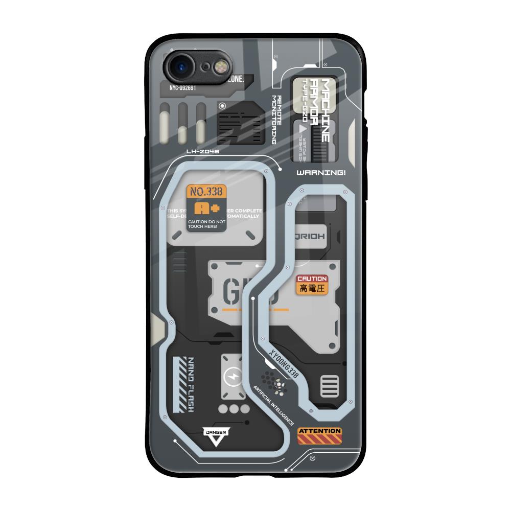 Retro Futuristic iPhone 8 Glass Back Cover Online