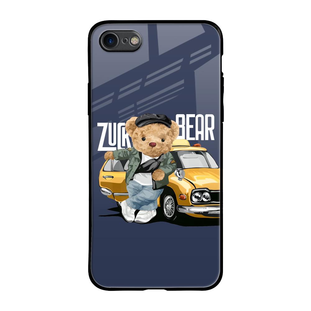 Adventurous Bear iPhone 8 Glass Back Cover Online