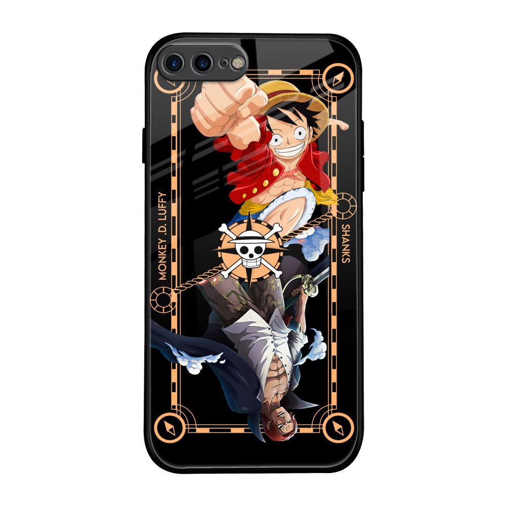 Shanks & Luffy iPhone 8 Plus Glass Back Cover Online