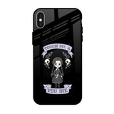 Touch Me & You Die iPhone X Glass Back Cover Online