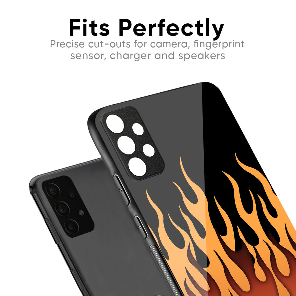Fire Flame Glass Case for IQOO 13 5G