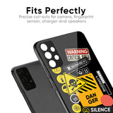 Danger Signs Glass Case for Vivo V30 5G