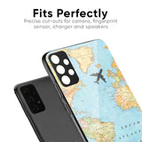 Travel Map Glass Case for Poco X6 5G