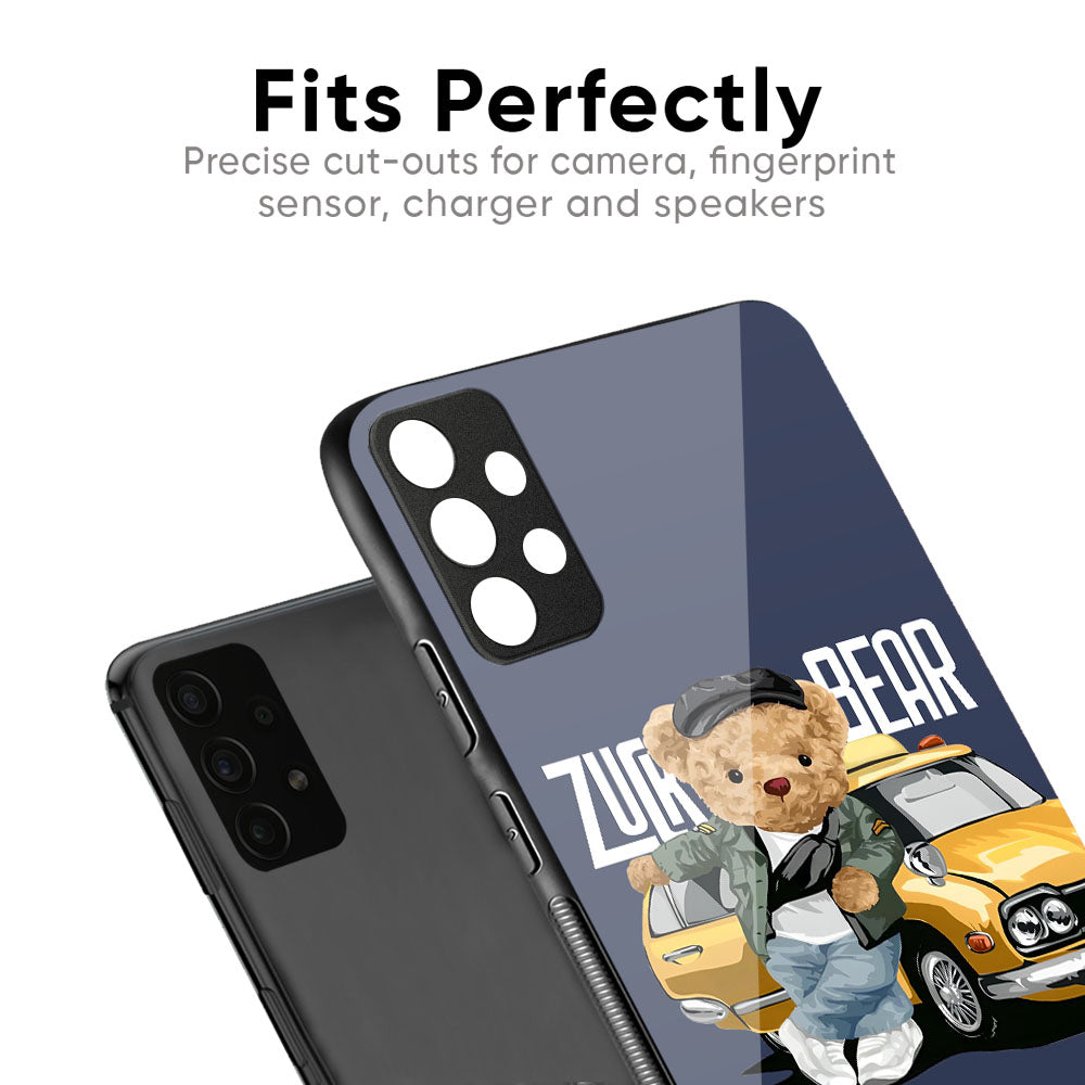 Adventurous Bear Glass Case for Motorola Edge 50 Neo 5G