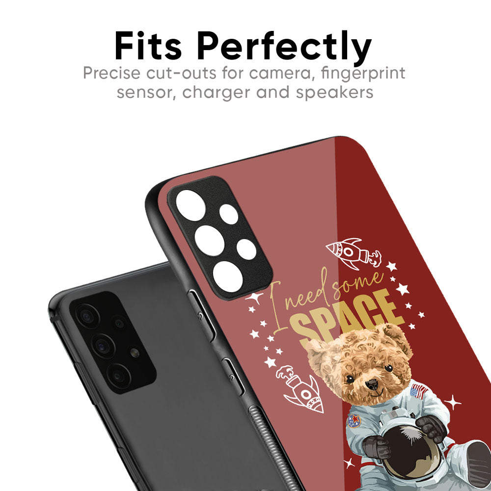 Astronaut Bear Glass Case for Vivo X50 Pro