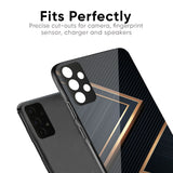 Sleek Golden & Navy Glass Case for Vivo Y22