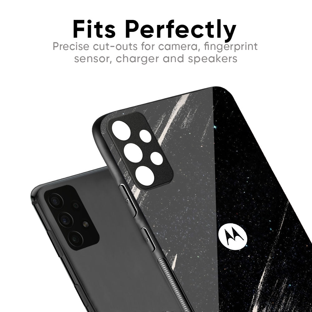 Galaxy Art Glass Case for Motorola G45 5G