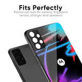 Brushy Color Glass Case for Motorola G45 5G