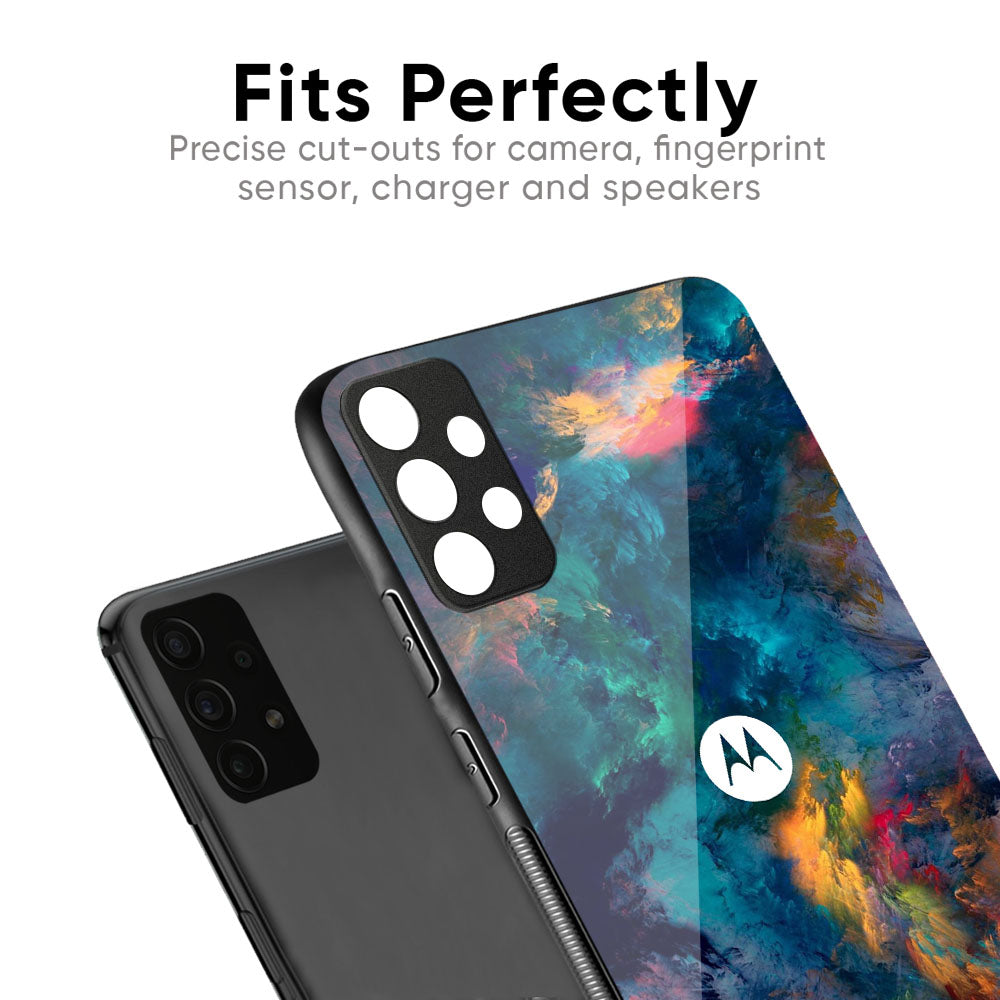 Colored Storm Glass Case for Motorola Edge 50 Pro 5G