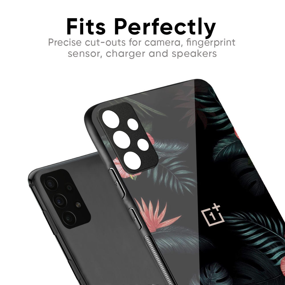 Tropical Art Flower Glass Case for OnePlus Nord CE4 5G