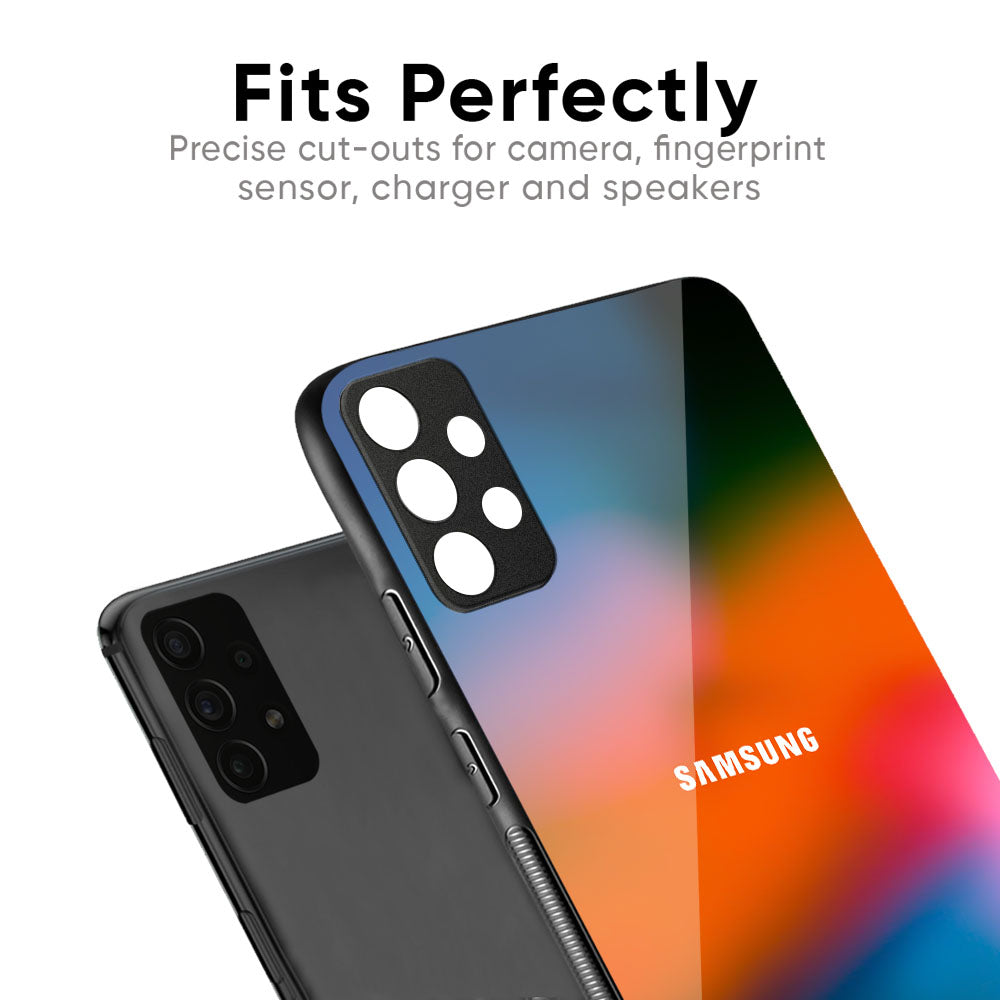 Fiery Orange Glass Case for Samsung Galaxy M35 5G