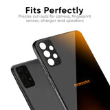 Orange Black Fusion Glass Case for Samsung Galaxy M55 5G