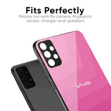 Pink Ribbon Caddy Glass Case for Vivo V40 5G