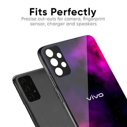 Pink Galaxy Glass Case for IQOO Z9s Pro 5G