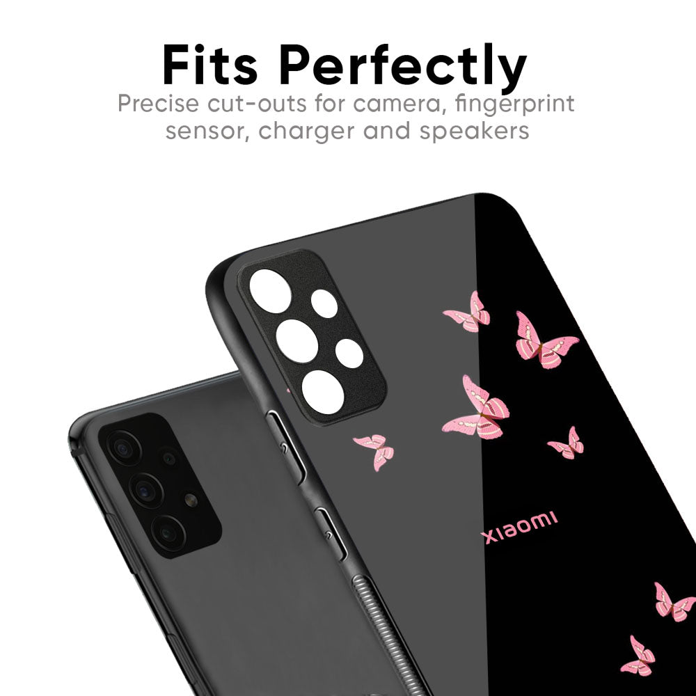 Fly Butterfly Glass Case for Redmi Note 14 5G