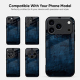 Dark Blue Grunge Glass Case