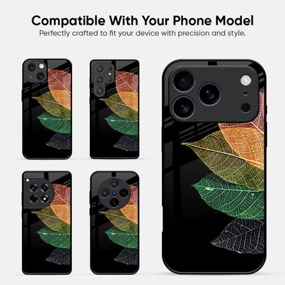 Colorful Leaves Glass Case