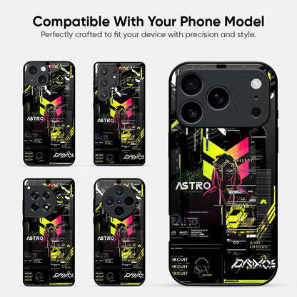 Astro Glitch Glass Case