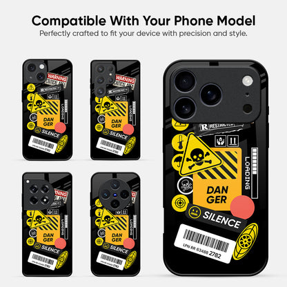 Danger Signs Glass Case
