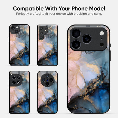 Marble Ink Abstract Glass Case