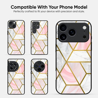 Geometrical Marble Glass Case