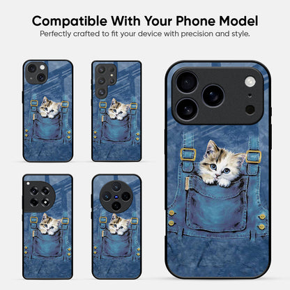 Kitty In Pocket Glass Case